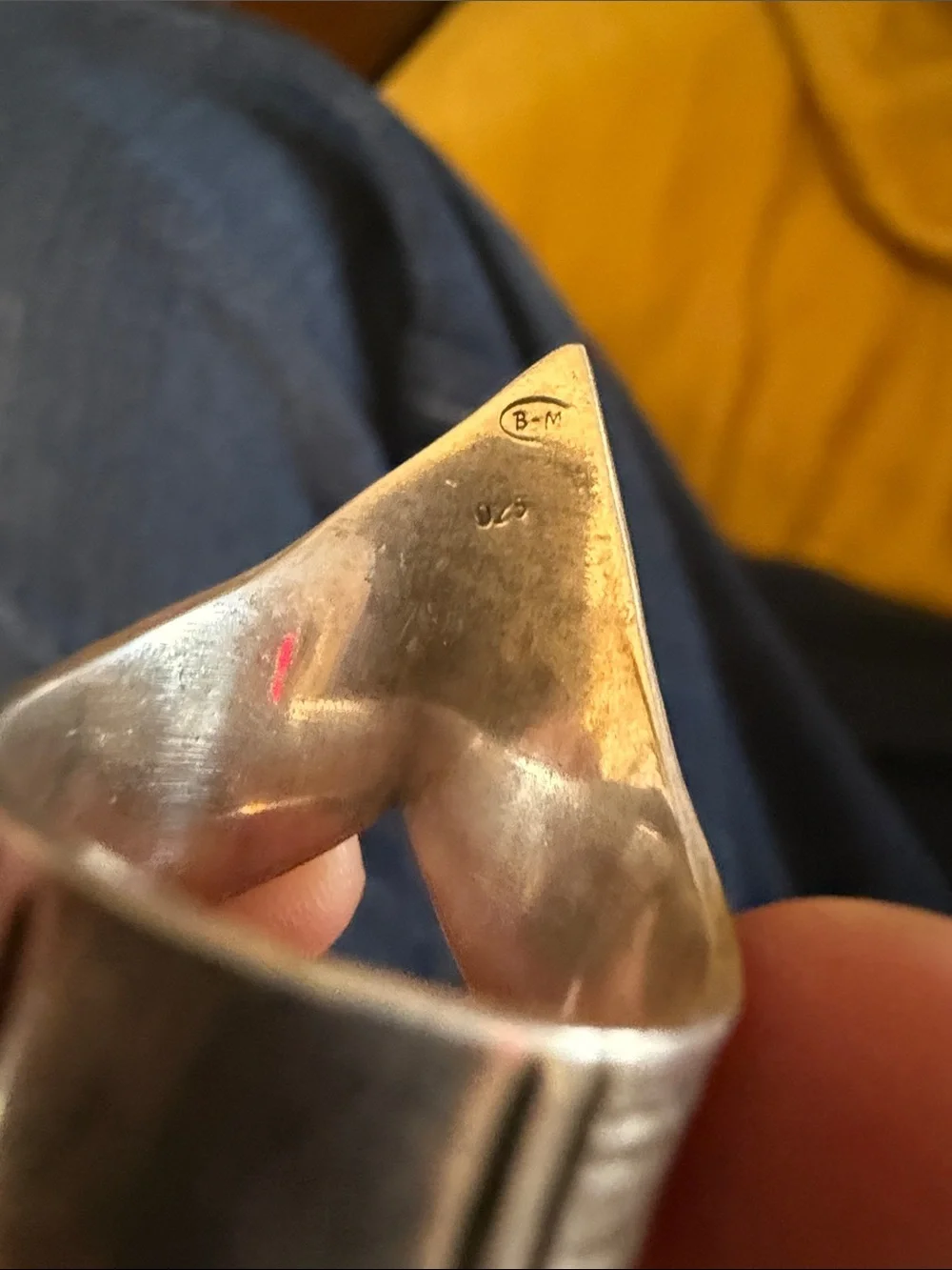 Handcrafted Chevron Statement Ring - Sterling silver solid boho statement ring